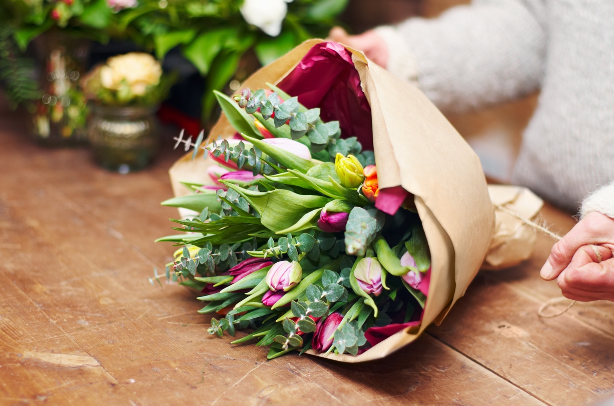 Beautiful bouquet ready for presentation